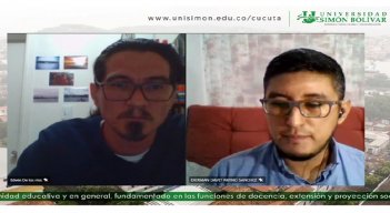 Edwin de los Ríos Jaramillo, miembro de la junta directiva del Instituto Latinoamericano para una Sociedad y un Derecho Alternativo (ILSA) y Dierman Patiño Sánchez.  /Foto: Cortesía