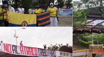 Los cucuteños se manifiestan contra la reforma tributaria. / Foto: Alfredo Estevez y redes sociales