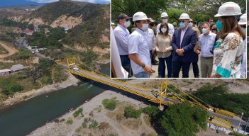 El nuevo puente de El contará con 140 metros de longitud y tendrá una inversión de $40 mil millones. / Foto: Presidencia