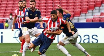 Luis Suárez, jugador uruguayo, y goleador del Atlético de Madrid