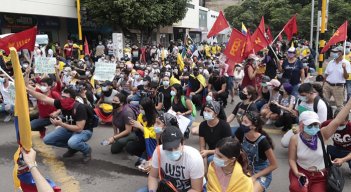 Manifestaciones contra la reforma tributaria.
