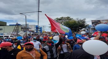 Los ocañeros marcharon de forma pacífica en el marco del paro nacional que ya cumple 15 días./Foto: Javier Sarabia - La Opinión
