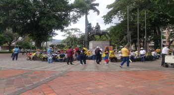 Jornada de protestas desde el parque Simón Bolívar de Cúcuta./Foto: La Opinión