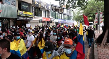 En Cúcuta, cientos de personas marcharon en las calles para rechazar nuevamente la reforma tributaria.  / Foto: Luis Alfredo Estevez