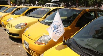 Taxistas y transporte de carga y pasajeros protestan este lunes./Foto Archivo