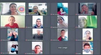 Un grupo de jóvenes que empezó el proceso de formación en el primer trimestre del año ahora lo consolida con un segundo ciclo de talleres./ Foto: Tomada de taller virtual