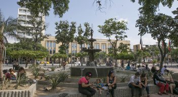 Fuente parque Santander.