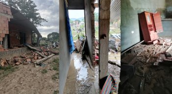 Este fue el panorama de las viviendas afectadas por la quebrada Tonchalá en la comuna 8 de Cúcuta./Fotos: cortesía