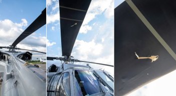El helicóptero de la Fuerza Aérea Colombiana fue impactado cuando pasaba por el Anillo Vial Occidental, alrededor del barrio Camilo Daza.