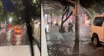 Centro inundado.