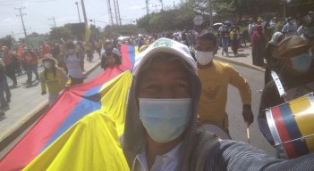 Con muestras artísticas culminó la marcha de los profesores en Cúcuta./Foto: cortesía