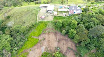 Deslizamiento del terreno en la finca El Renacer, vereda Hato alto. /Foto: Cortesía