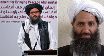  Los talibanes están dirigidos por Haibatullah Akhundzada (derecha), mientras que el mulá Abdul Ghani Baradar (izquierda), cofundador del movimiento, encabeza el ala política. / Foto: AFP