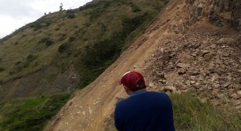 ¡Impresionante! Montaña se derrumbó en la vía Chitagá - Silos en Norte de Santander./Foto: cortesía
