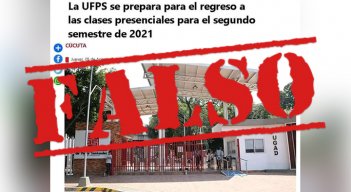 Noticia falsa sobre la UFPS.