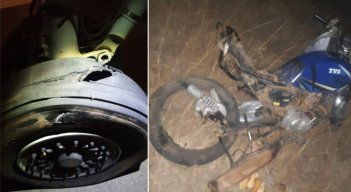 El motorizado salió ileso, con algunos rasguños. / Foto: Twitter