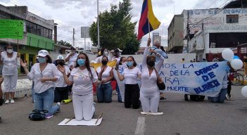 Mujeres de Blanco pidieron la apertura de la frontera./Foto Eilyn Cardozo