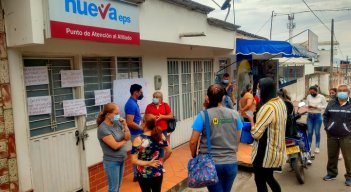 Protesta en Nueva EPS,  de Chinácota