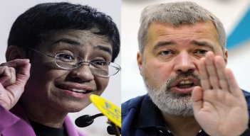  Maria Ressa, de Filipinas, y Dimitri Muratov, de Rusia