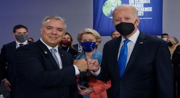 Iván Duque y Joe Biden.