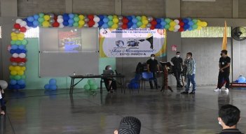 El colegio actualmente está en presencialidad con 1.100 estudiantes. /Foto: Jorge Gutiérrez / La Opinión 