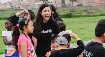 Como embajadora de Unicef, para Johanna Morales su causa son los niños. / Foto: Cortesía Unicef