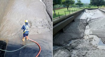 Aguas Kpital Cúcuta había informado desde el viernes sobre la afectación por alta turbidez en las fuentes ríos Zulia y Pamplonita, debido a las fuertes lluvias recientes; además, de la reparación en daño presentado de red matriz. / Foto: Aguas Kpital