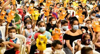 Noches de Paz deleitó a los niños con cultura de paz./Foto cortesía