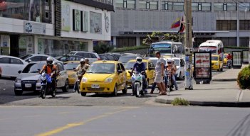 Tráfico en las calles de Cúcuta