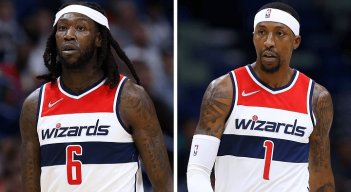 Montrezl Harrell (izquierda) y Caldwell-Pope (derecha), protagonizaron la pelea.