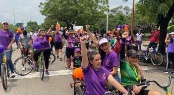 Mujeres cucuteñas pedalearon por sus derechos.