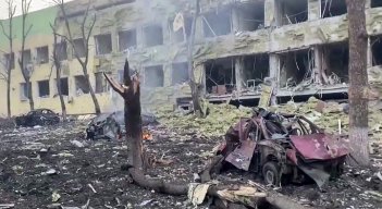 Bombardeo a un hospital infantil en Ucrania