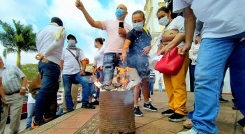 Protesta por impuesto predial en Chinácota