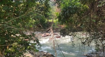 El puente hamaca comunica a Salazar con el municipio de Gramalote por las veredas Teherán y La Loma. / Foto: Cortesía/La Opinión