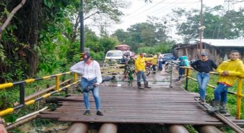 Ayer mismo se inició reparación de puentes en Tibú. Foto cortesía