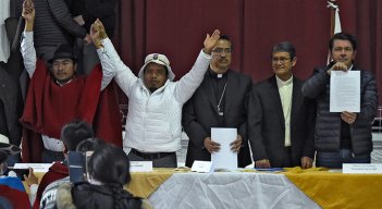 Protestas indígenas en Ecuador.