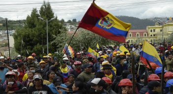 Protestas en ecuador. Foto: AFP