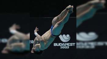El chino Zongyuan Wang, campeón del mundo de salto de 3 metros clavados./Foto: AFP