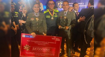 Oficial de la Policía en Chinácota ganó premio de Seguridad y Convivencia Ciudadana./Foto: cortesía