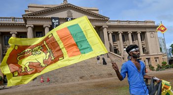 Protestas en Sri Lanka.