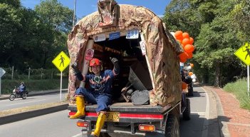 Los mineros idearon carrozas. / Foto Cortesía