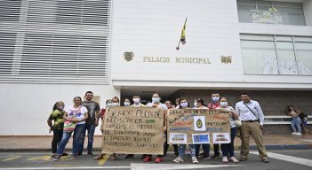 La protesta se llevó a cabo el martes. / Foto: Jorge Gutiérrez / La Opinión 