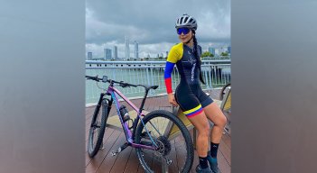 Cucuteña atraviesa el país en bicicleta./Foto: cortesía