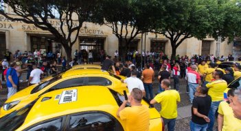 Protesta taxistas en Cúcuta
