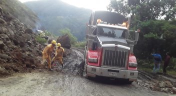 Paso a un solo carril en la carretera Ocaña - Cúcuta./Foto: cortesía