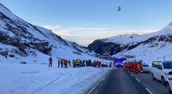 Avalancha de nieve sepulta a una decena de personas en Austria./Foto: AFP