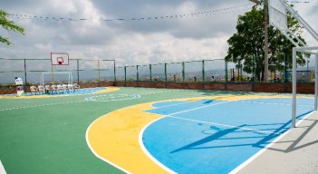 Esta polideportiva fue recuperada y remodelada en San Miguel/Foto cortesía