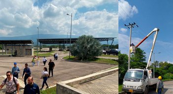 Los gremios de empresarios recorrieron este fin de semana el puente de Tienditas junto con las autoridades, para ultimar detalles de la apertura. / Foto Cortesía