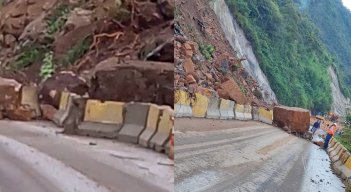 Cierre total en la vía Cúcuta - Pamplona por caída de rocas 