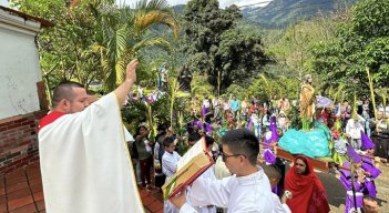 Domingo de Ramos en Lourdes (Norte de Santander). Foto: Facebook Lourdes